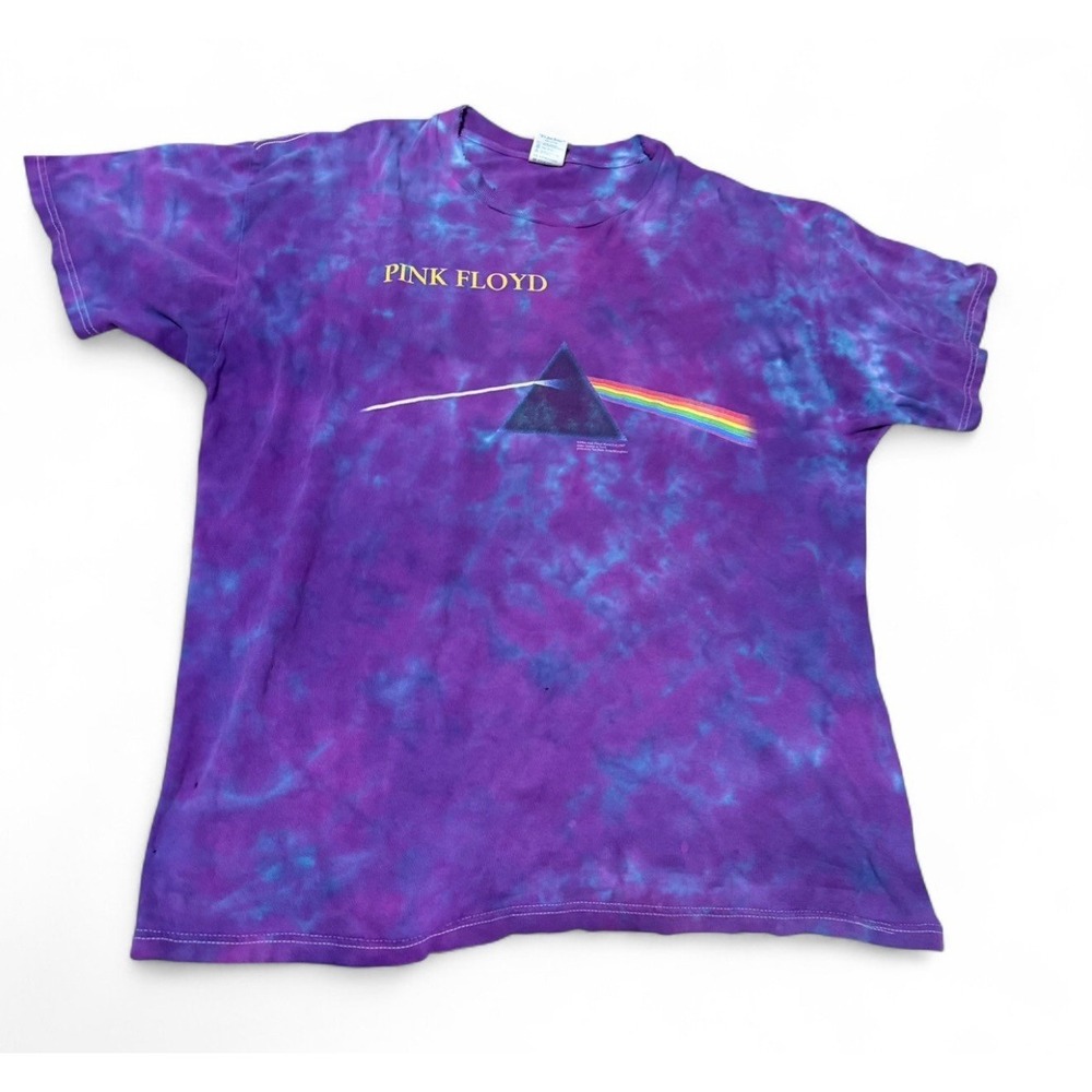 Pink Floyd Dark Side Of The Moon‎ 1998 Tie Dye Band T-Shirt Adult XL Vintage
